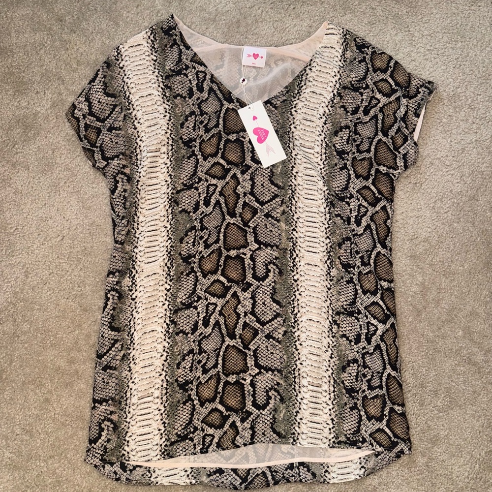 NWT. Buddy Love Snake Print Short Sleeve Dress/Tunic